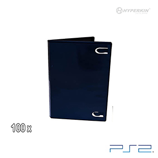  100x Replacement Game Case for PS2 (Black)