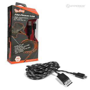  Power Link Braided Micro USB Charge Cable for PS4/ Xbox One/ PS Vita 2000 (Black/ Gray) 