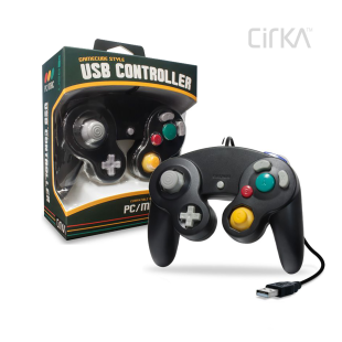  Premium GameCube® - Style USB Controller for PC/ Mac® (Black) - Cirka