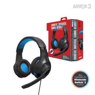 "Soundtac" Universal Gaming Headset for Xbox Series® X/ Xbox Series® S/ Nintendo Switch® / Nintendo Lite®/ PS4® / PS5® / Xbox One® / Wii U® / PC/  Mac® (Blue) - Armor3 