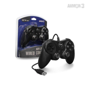 NuPlay Wired Game Controller for PS3® (Black) - Armor3