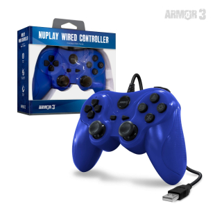 NuPlay Wired Game Controller for PS3® (Blue) - Armor3