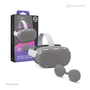 GelShell Headset Silicone Skin and Lens Cover Set for Oculus Quest 2 (Gray) - Hyperkin