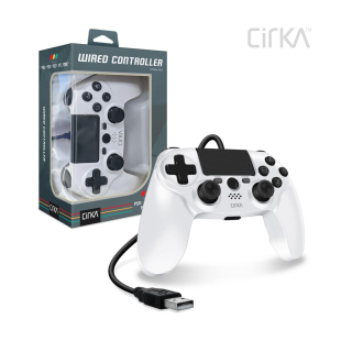 Wired Game Controller for PS4/ PC/ Mac (White) - Cirka