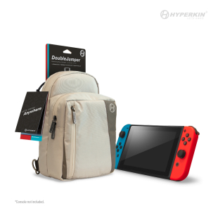 Let's Game Anywhere "DoubleJumper" Hybrid Sling Bag/Backpack for Nintendo Switch® OLED Model/Nintendo Switch® (White) - Hyperkin