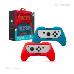 Pro Handle Attachment Set for Switch Joy-Con  (Blue/ Red) (2-Pack) - Hyperkin