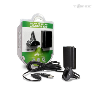  Stay N Play Controller Charge Kit for Xbox 360&reg; (Black)  - Tomee  