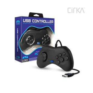 Saturn-Style USB Controller for PC/ Mac® (Black) - Cirka