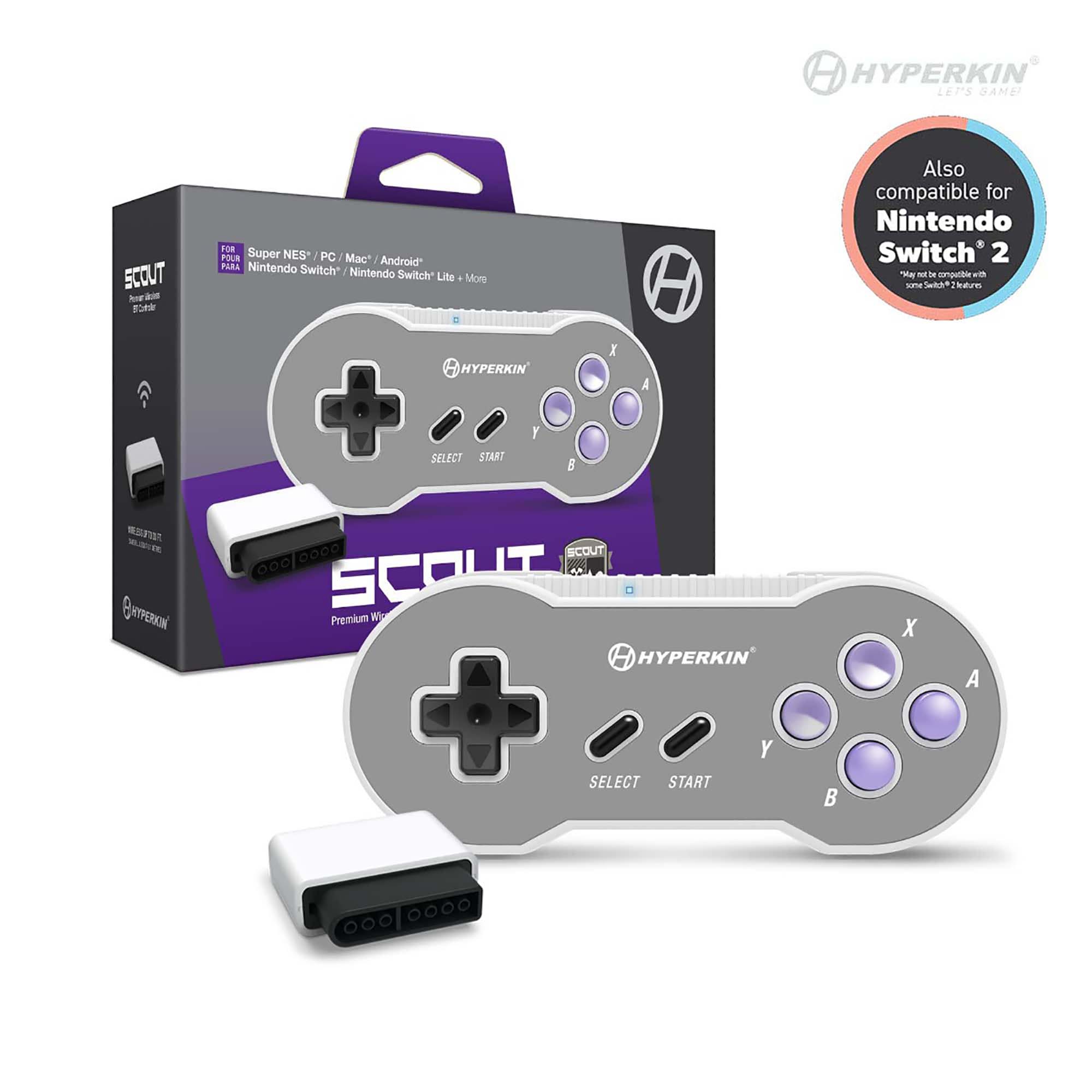 Scout Premium BT Controller for Super NES® / PC/ Android (Includes Wireless Adapter)