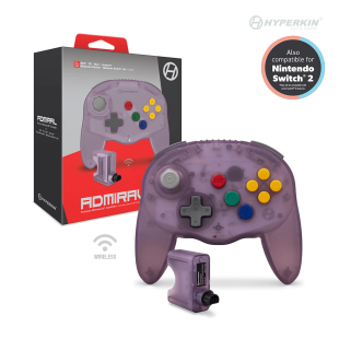 Admiral Premium BT Controller for N64 (Amethyst Purple) - Hyperkin