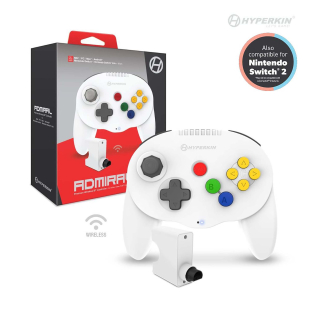 Admiral Premium BT Controller for N64&reg; (White) - Hyperkin