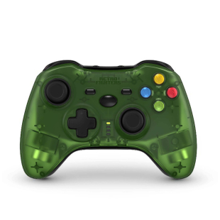 Hunter 360 Wireless Controller for Xbox 360 and PC (Transparent Green) - Retrofighters